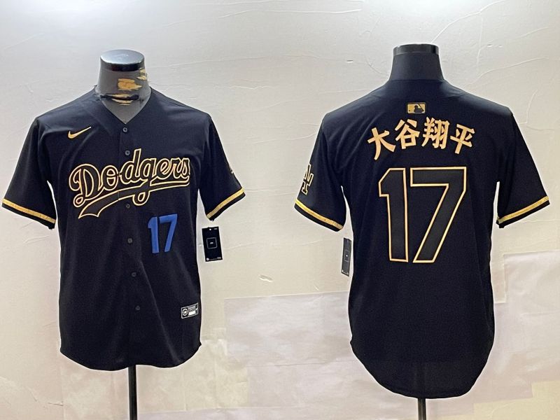 Men Los Angeles Dodgers #17 Ohtani Black Game 2024 Nike MLB Jersey style 10294->los angeles dodgers->MLB Jersey